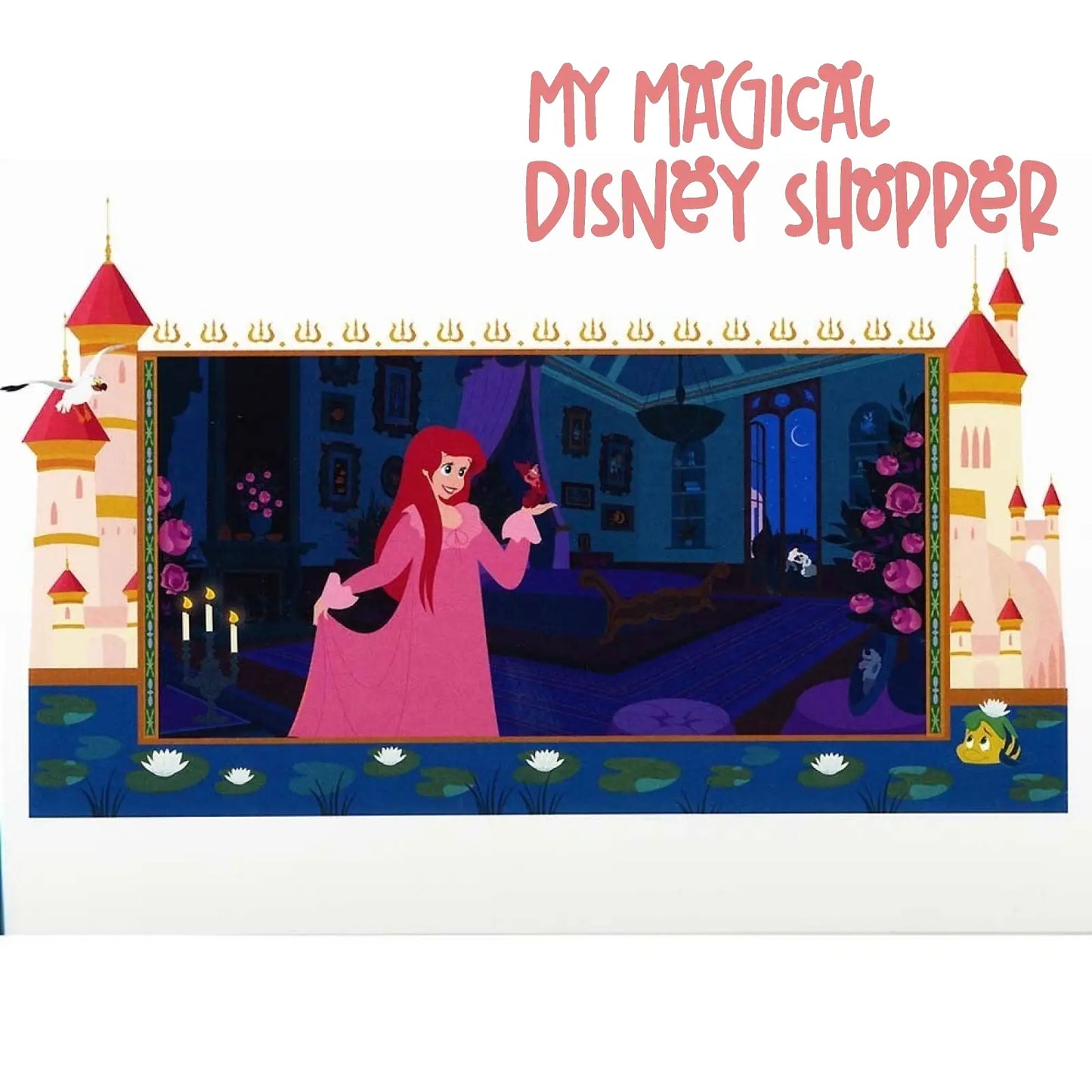 WonderGround Gallery A Mermaid’s Dream Disney Postcard – Artwork by Ashley Taylor 🧜‍♀️🌊✨