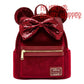 Loungefly Disney Minnie Mouse Velvet Sequined Ears Mini Backpack