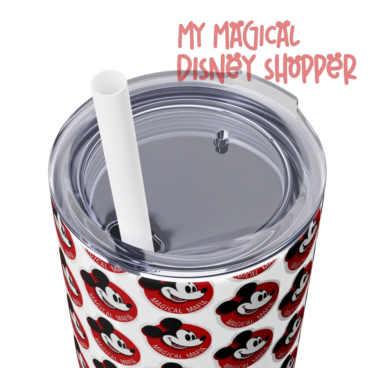 Magical Mafia Skinny Tumbler with Straw, 20oz