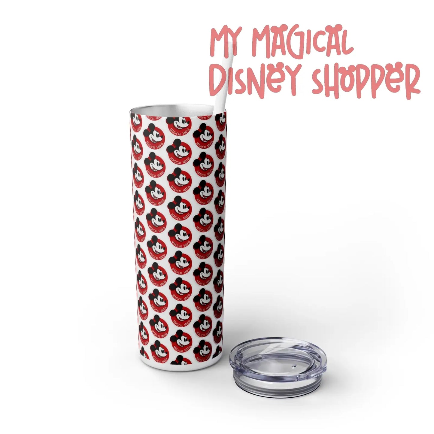 Magical Mafia Skinny Tumbler with Straw, 20oz