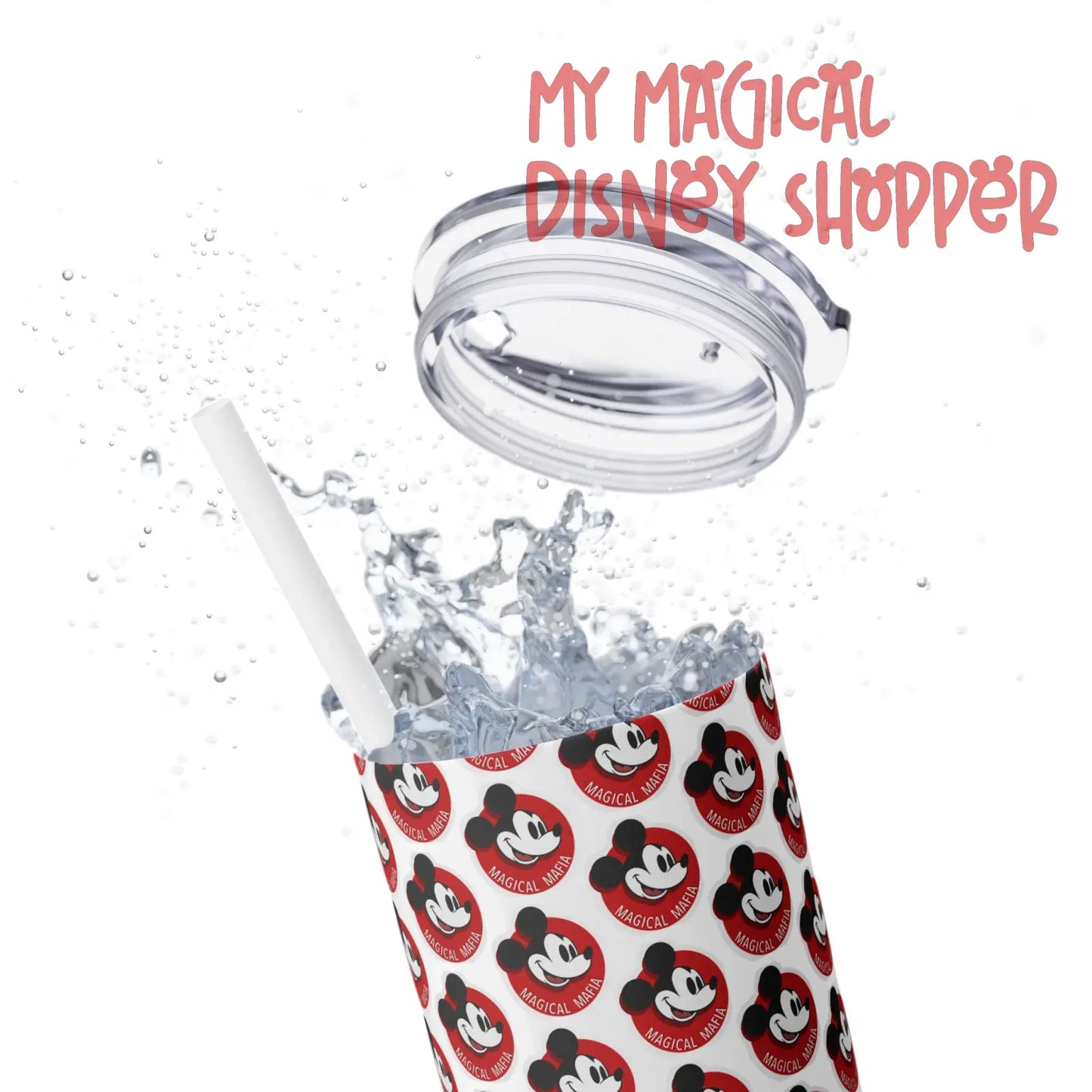 Magical Mafia Skinny Tumbler with Straw, 20oz