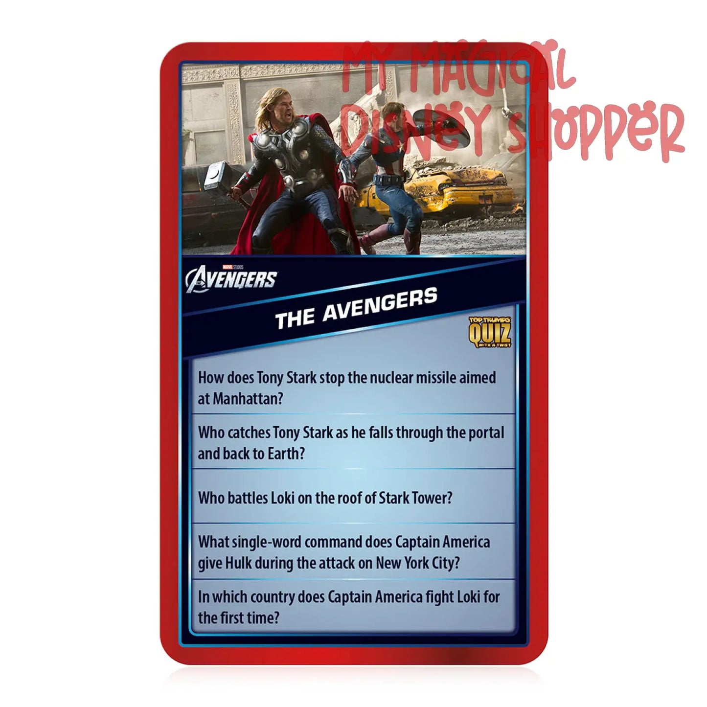 Marvel Cinematic Universe Top Trumps Quiz Game