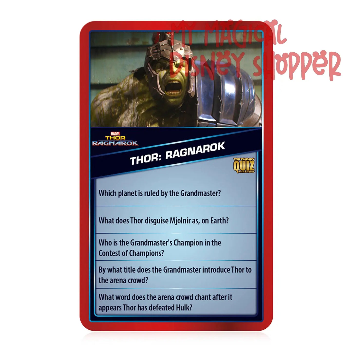 Marvel Cinematic Universe Top Trumps Quiz Game