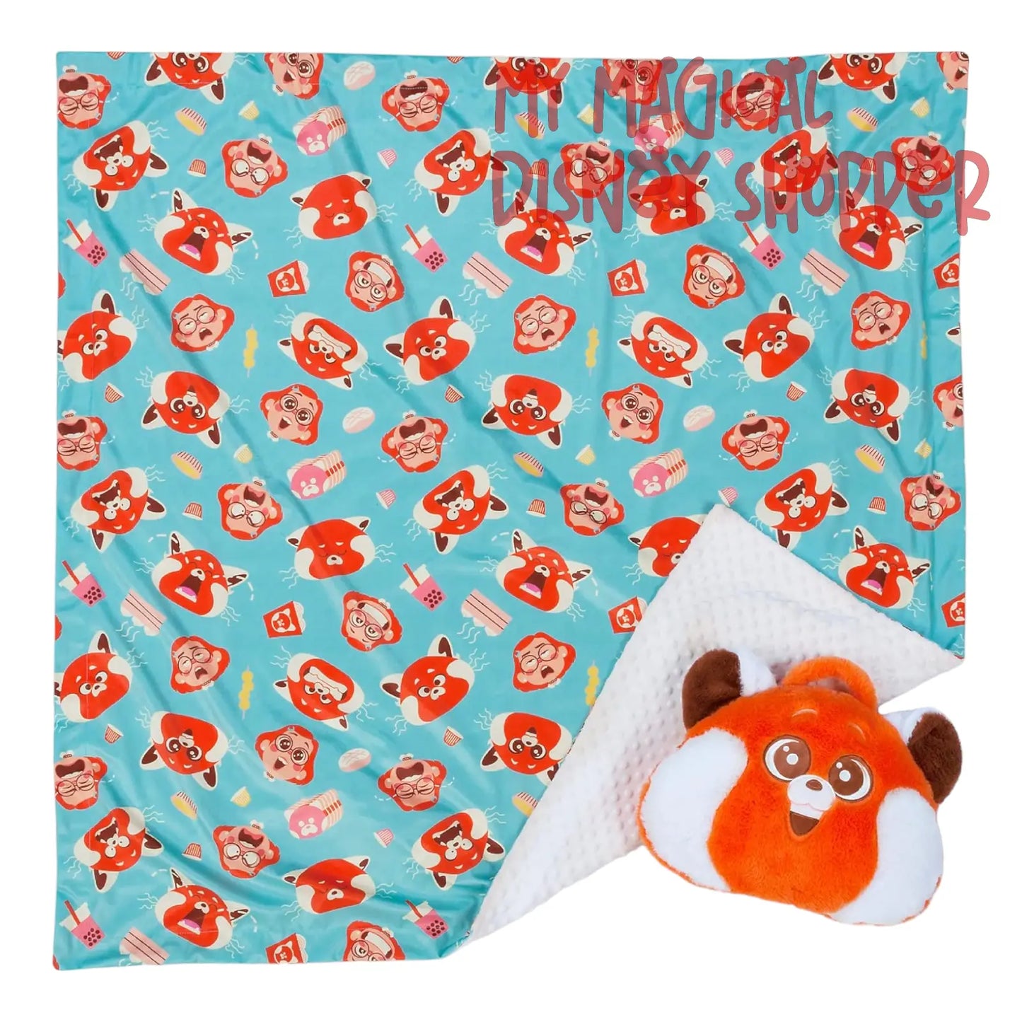Mei Disney Pixar Turning Red Baby Blanket and Plush Bag