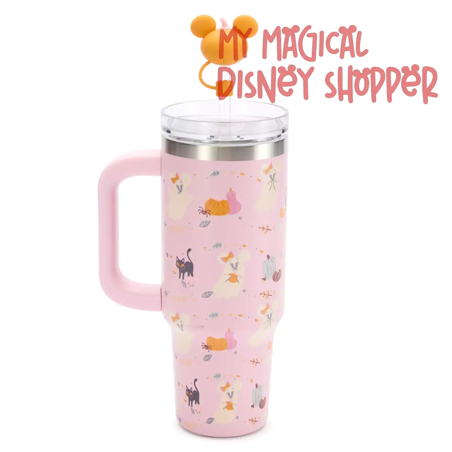 Mickey and Minnie Mouse Cutie Ghost 30 oz. Stainless Steel Travel Cup with Straw