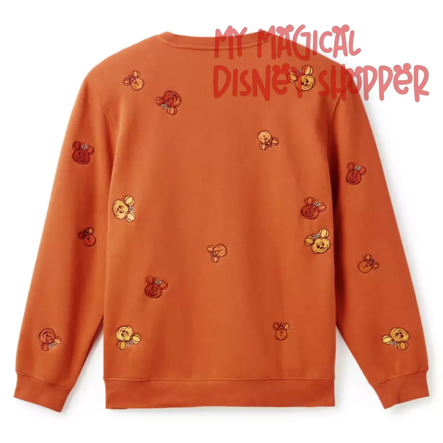 Mickey and Minnie Mouse Jack-o'-Lantern Pullover Sweatshirt for Adults