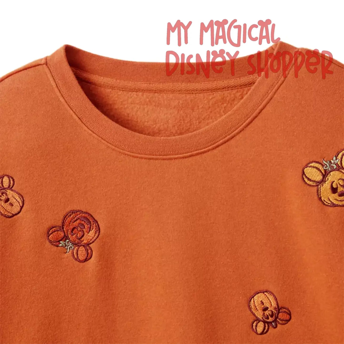 Mickey and Minnie Mouse Jack-o'-Lantern Pullover Sweatshirt for Adults