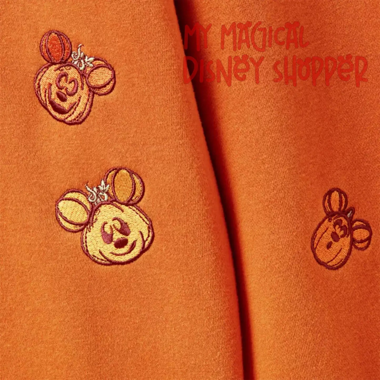 Mickey and Minnie Mouse Jack-o'-Lantern Pullover Sweatshirt for Adults