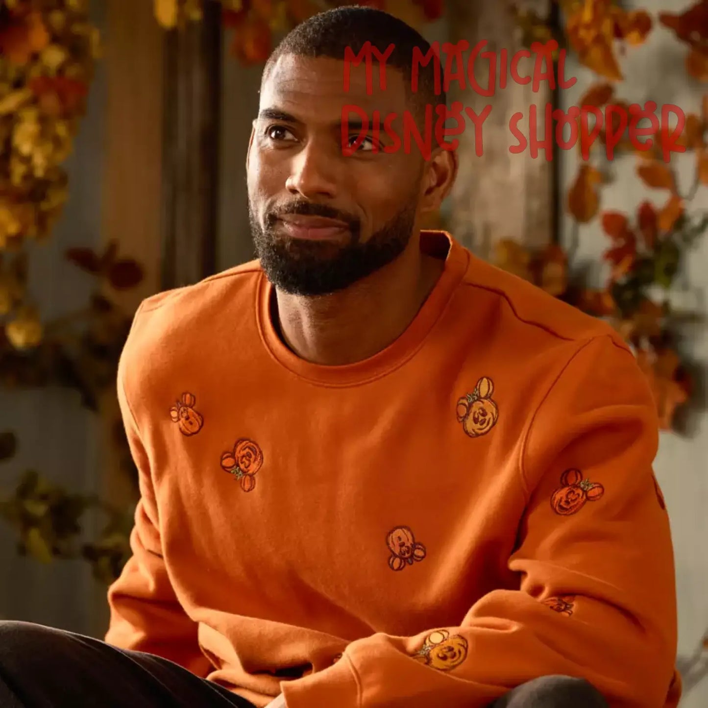 Mickey and Minnie Mouse Jack-o'-Lantern Pullover Sweatshirt for Adults