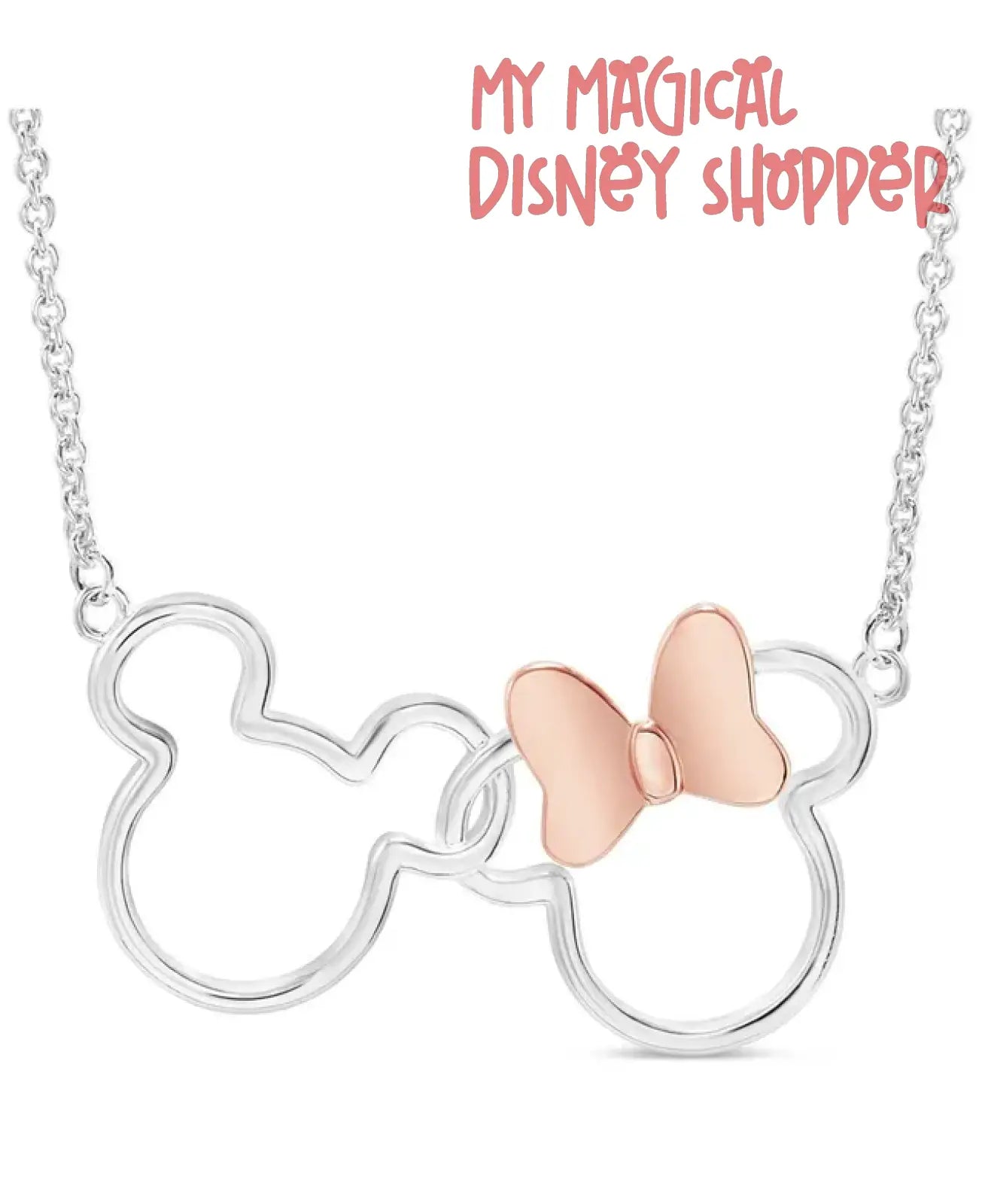 Mickey and Minnie Mouse Mickey and Minnie Silver Pendant