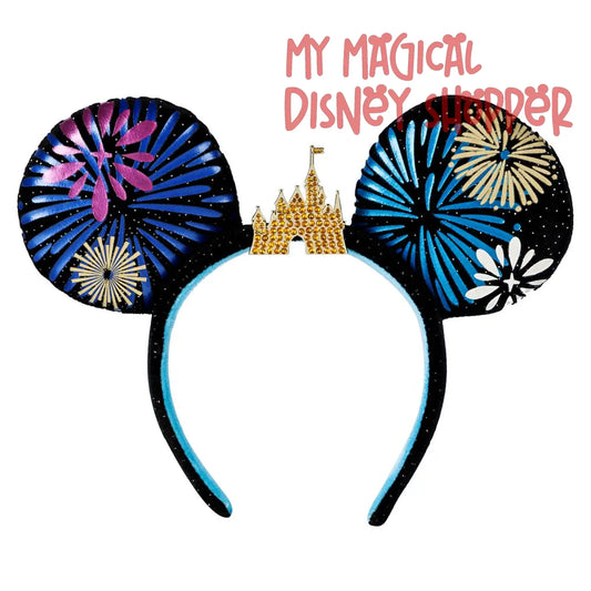 Mickey Main Attraction Cinderella Castle Fireworks Disney Ear Headband