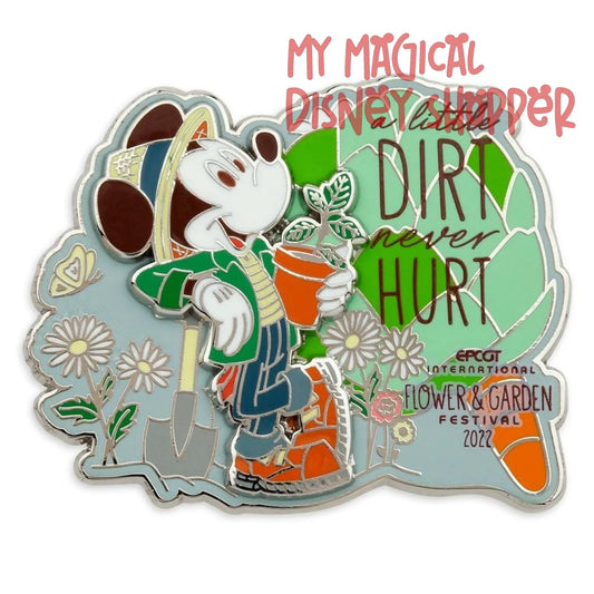 Mickey Mouse A Little Dirt Disney Pin - EPCOT Flower And Garden Festival 2022