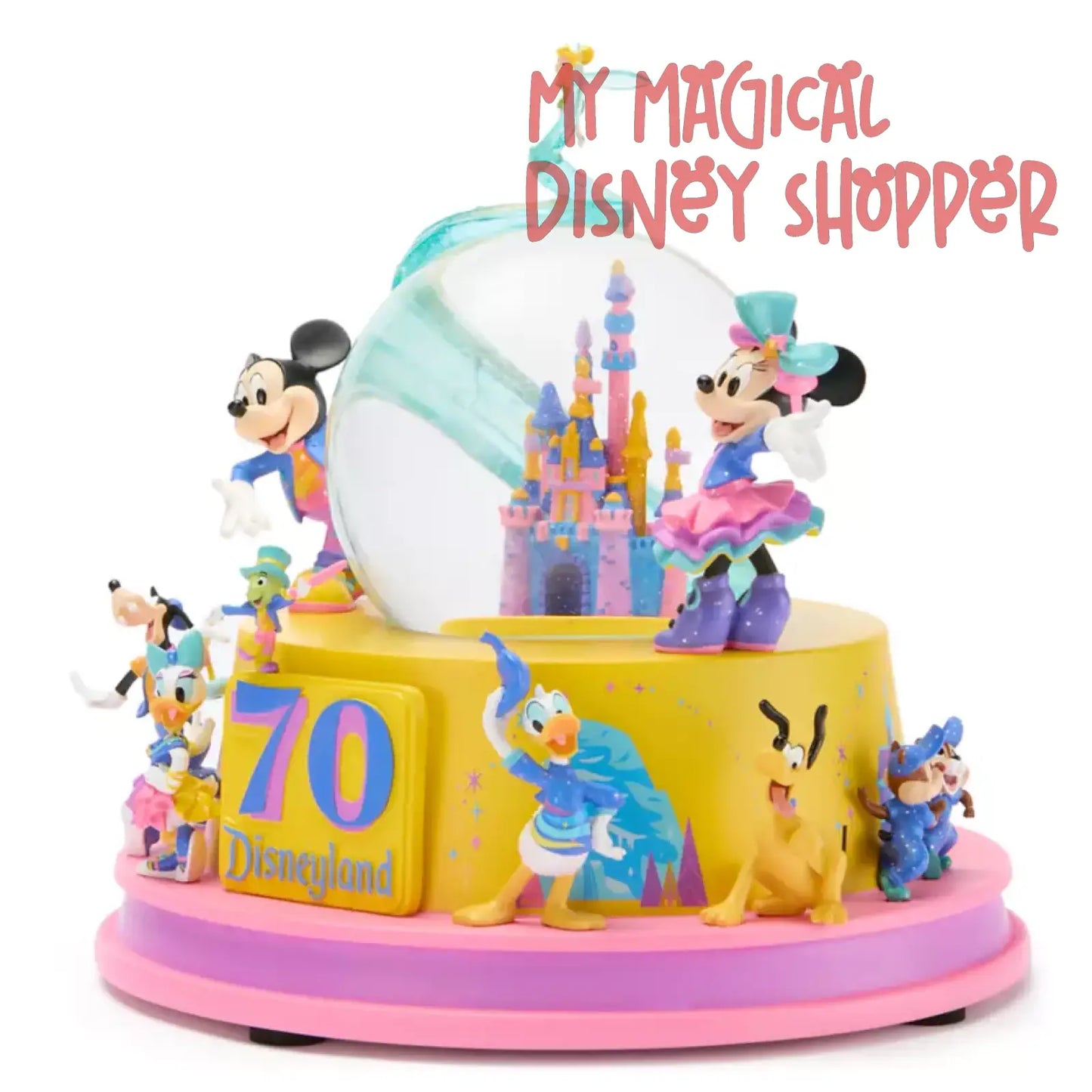 Mickey Mouse and Friends Light-Up Musical Snowglobe – Disneyland 70th Anniversary