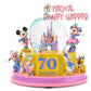 Mickey Mouse and Friends Light-Up Musical Snowglobe – Disneyland 70th Anniversary