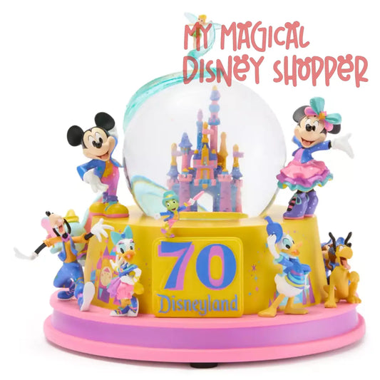 Mickey Mouse and Friends Light-Up Musical Snowglobe – Disneyland 70th Anniversary