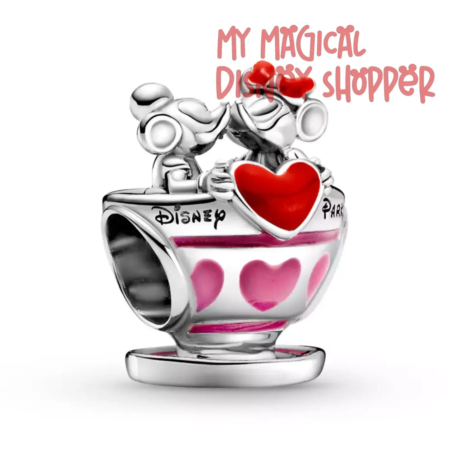 Mickey Mouse and Minnie Mouse Teacup Charm by Pandora – Mad Tea Party – Disney Parks