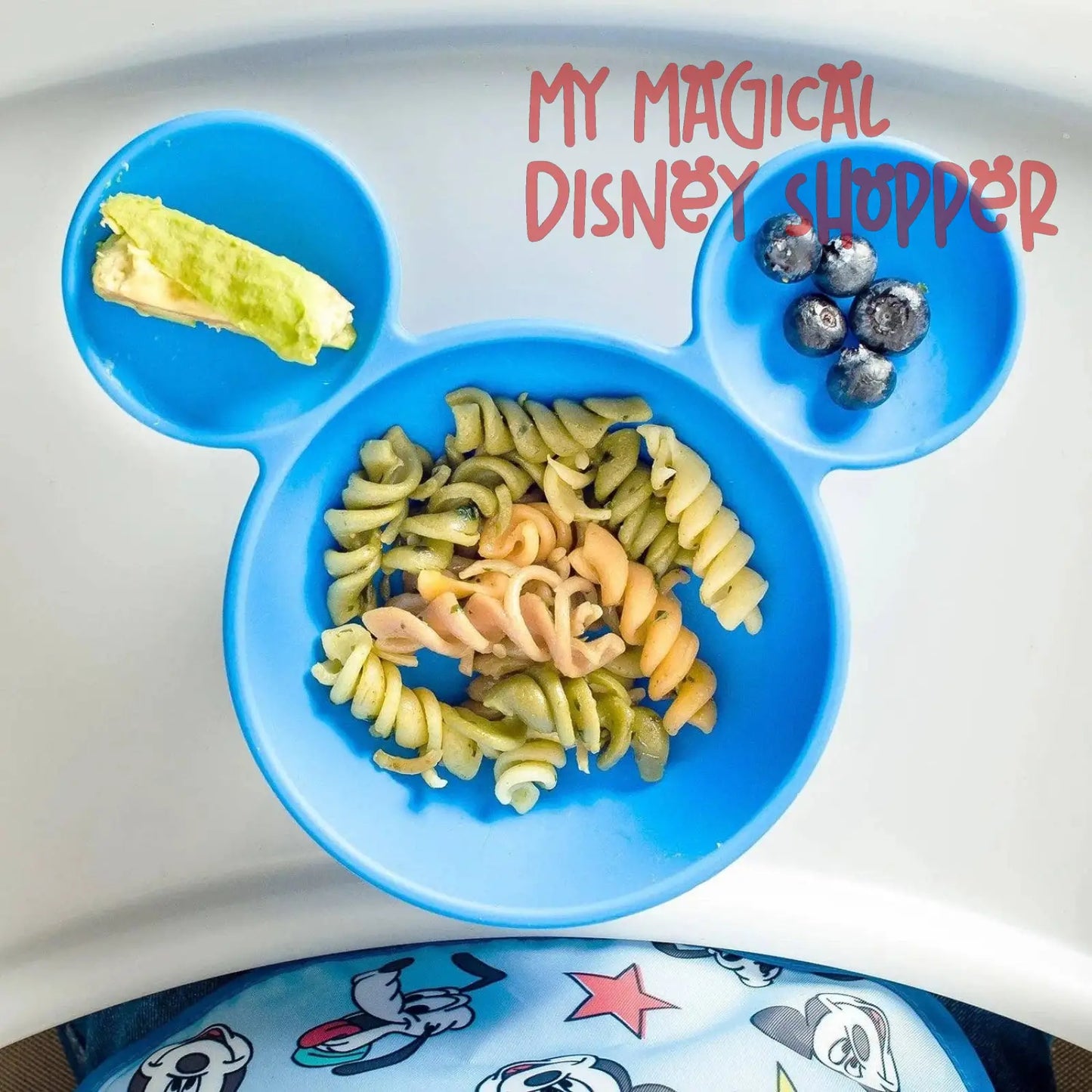 Mickey Mouse Blue Silicone First Feeding Set