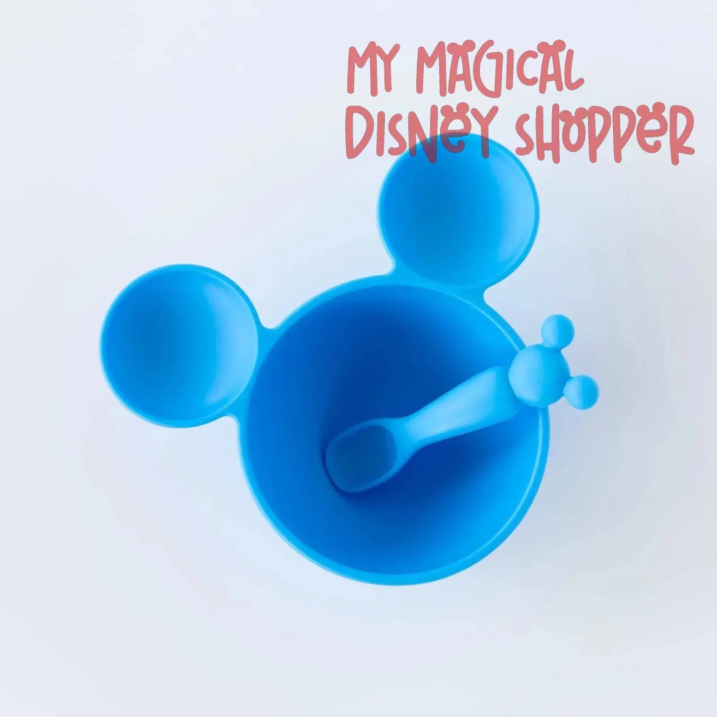 Mickey Mouse Blue Silicone First Feeding Set