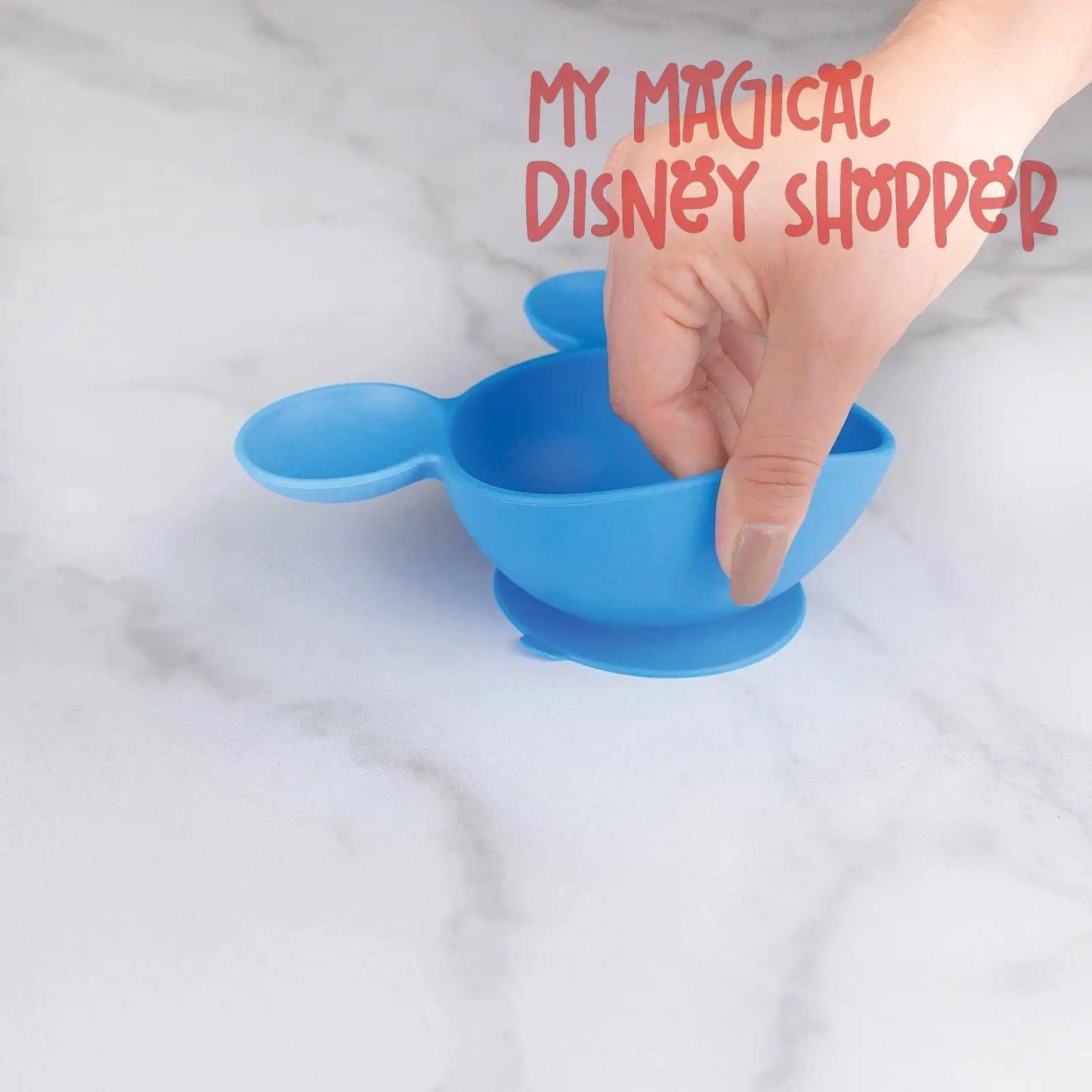 Mickey Mouse Blue Silicone First Feeding Set
