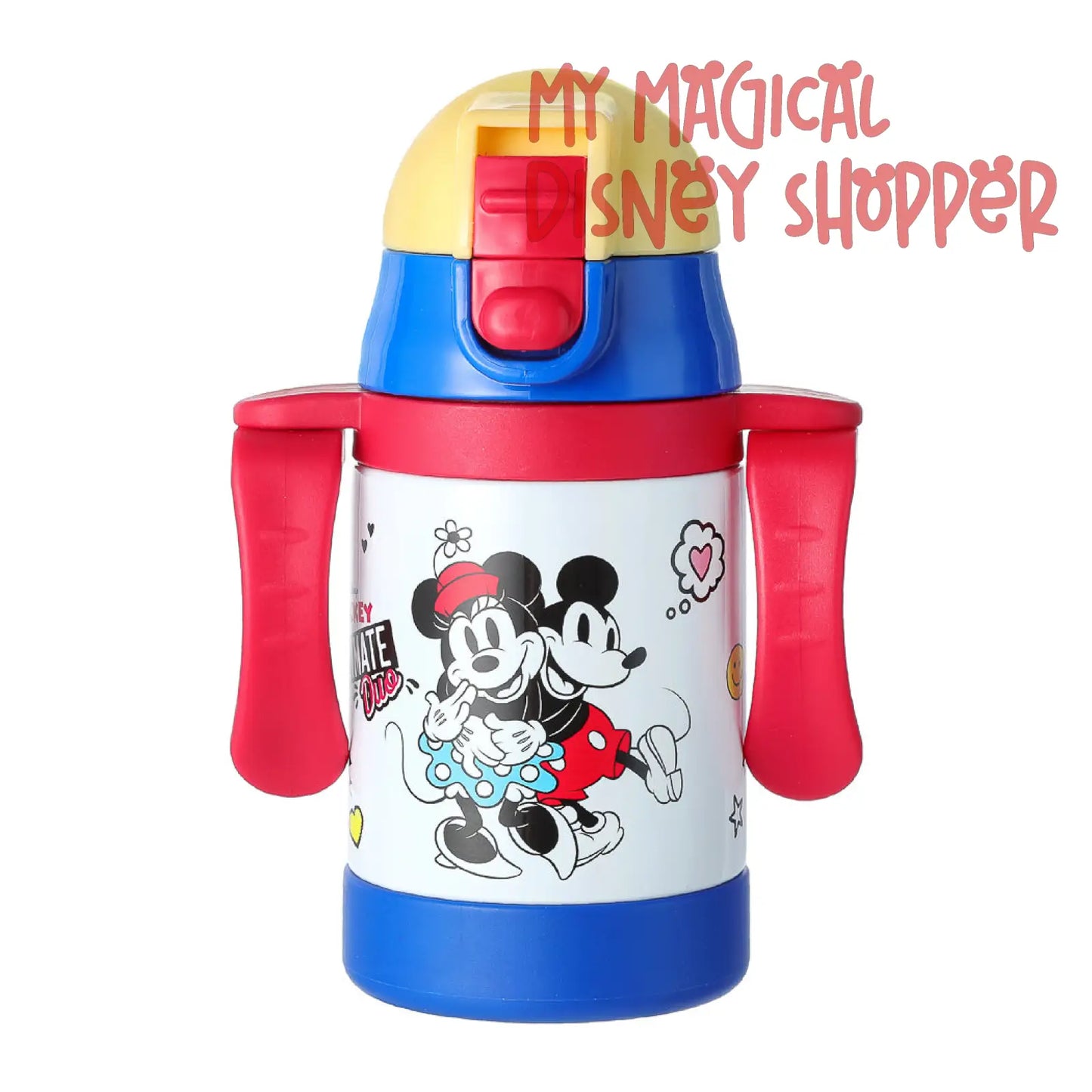 Mickey Mouse Collection Insulated Bottle with Handle and One-Touch Flip Top Lid - Toddler Collection