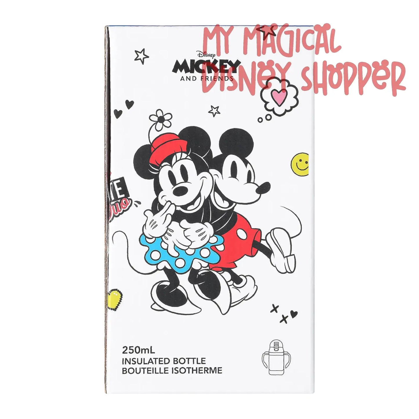 Mickey Mouse Collection Insulated Bottle with Handle and One-Touch Flip Top Lid - Toddler Collection