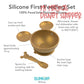 Mickey Mouse Gold Silicone First Feeding Set