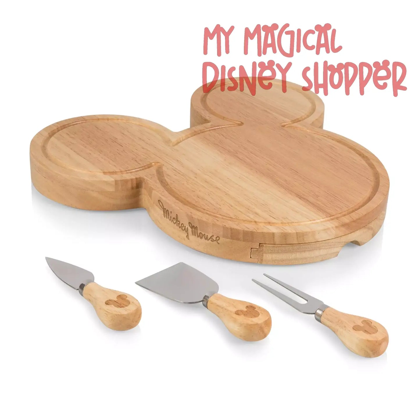Mickey Mouse Head Shaped Cheese Board with Tools