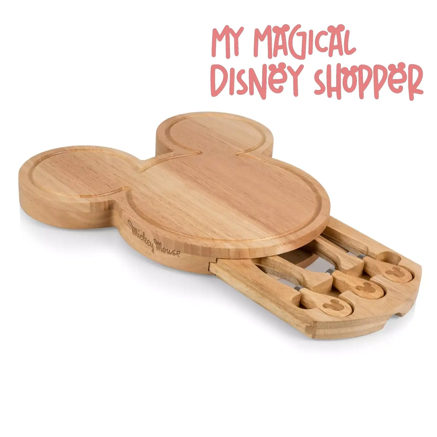Mickey Mouse Head Shaped Cheese Board with Tools