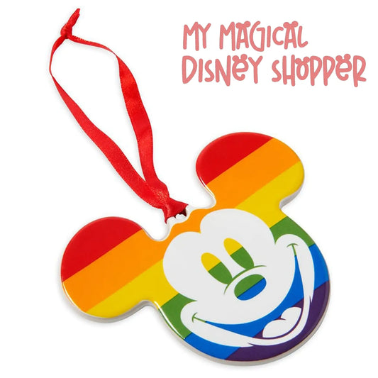 Mickey Mouse Icon Disney Ceramic Ornament - Rainbow Disney Collection