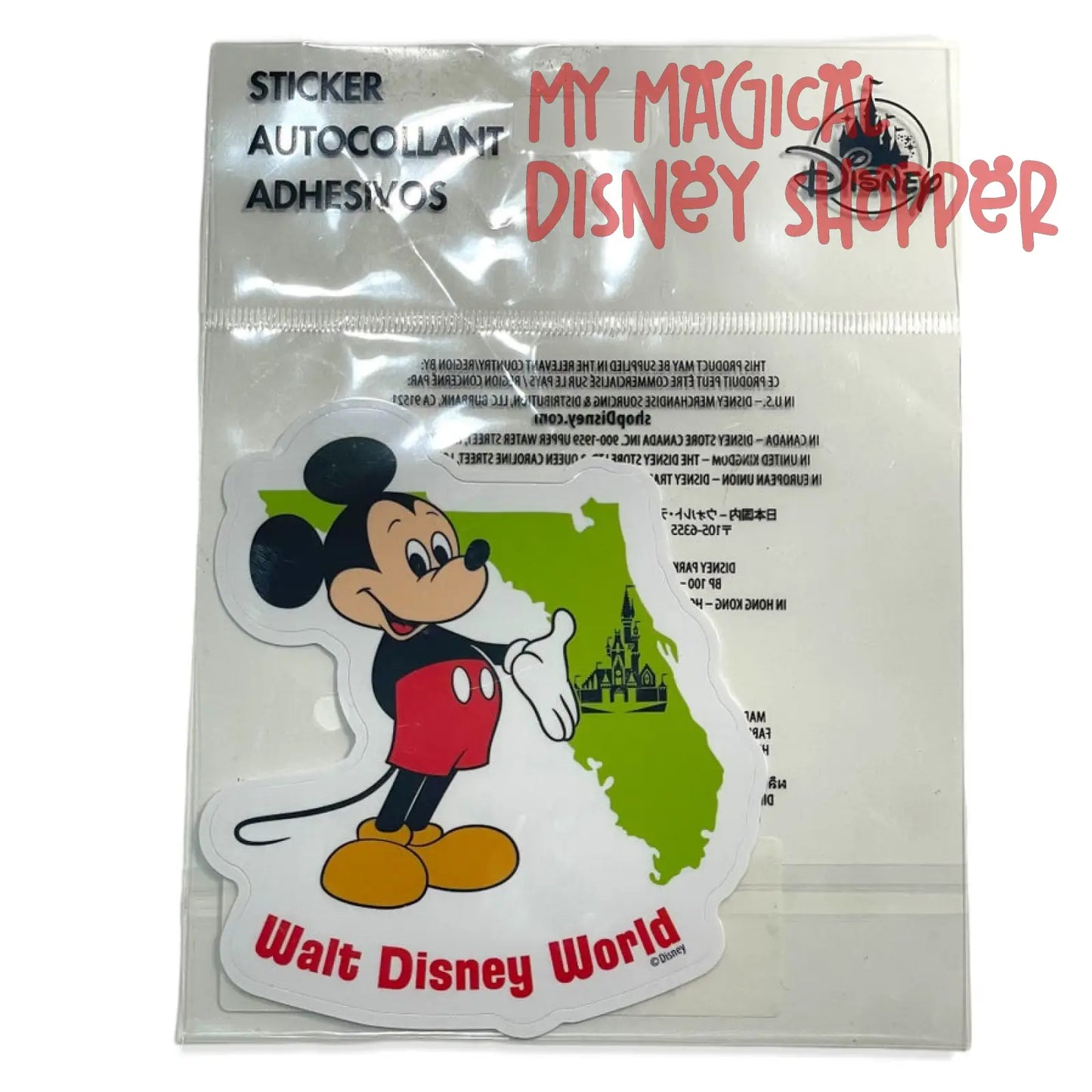 Mickey Mouse in Florida Disney Sticker - Walt Disney World 50th Anniversary - Vault Collection