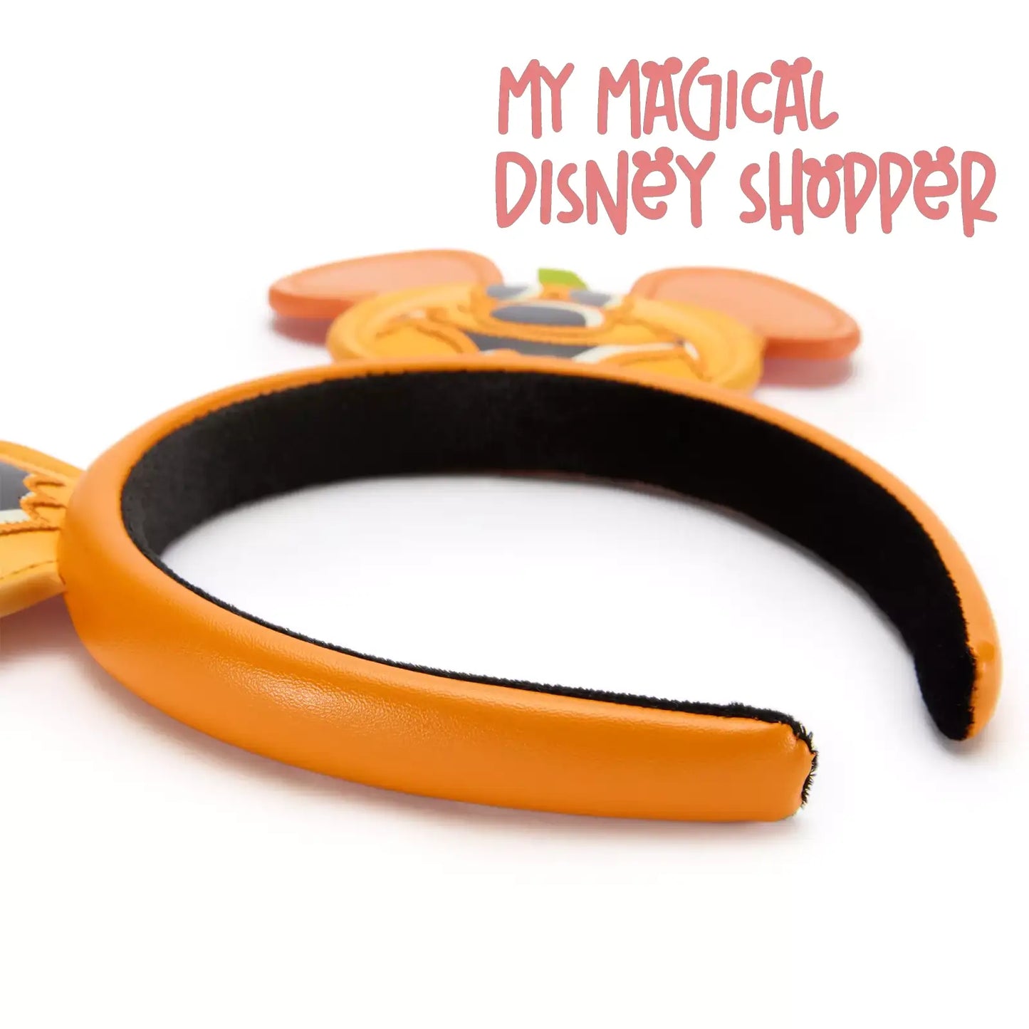 Mickey Mouse Jack-o'-Lantern Halloween Ear Headband for Adults