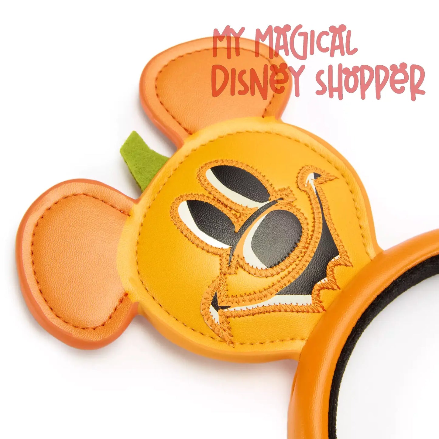 Mickey Mouse Jack-o'-Lantern Halloween Ear Headband for Adults