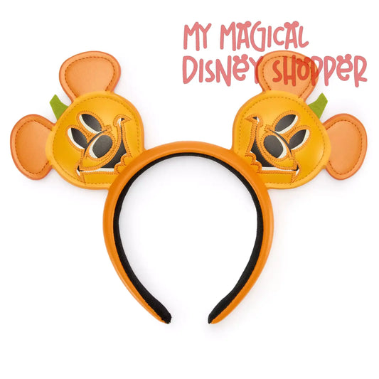 Mickey Mouse Jack-o'-Lantern Halloween Ear Headband for Adults