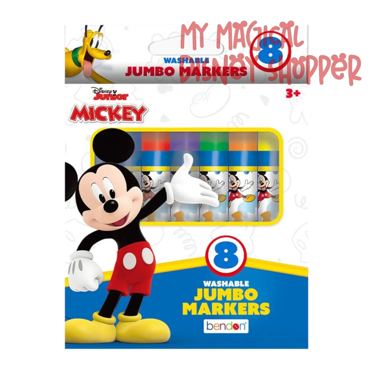 Mickey Mouse Jumbo Markers, 8 Count – My Magical WDW Shopper