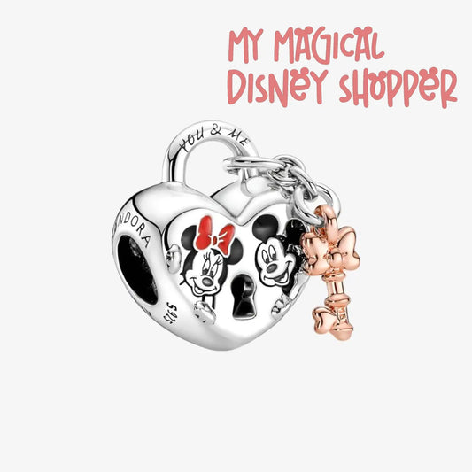 Mickey Mouse & Minnie Mouse Padlock Pandora Charm