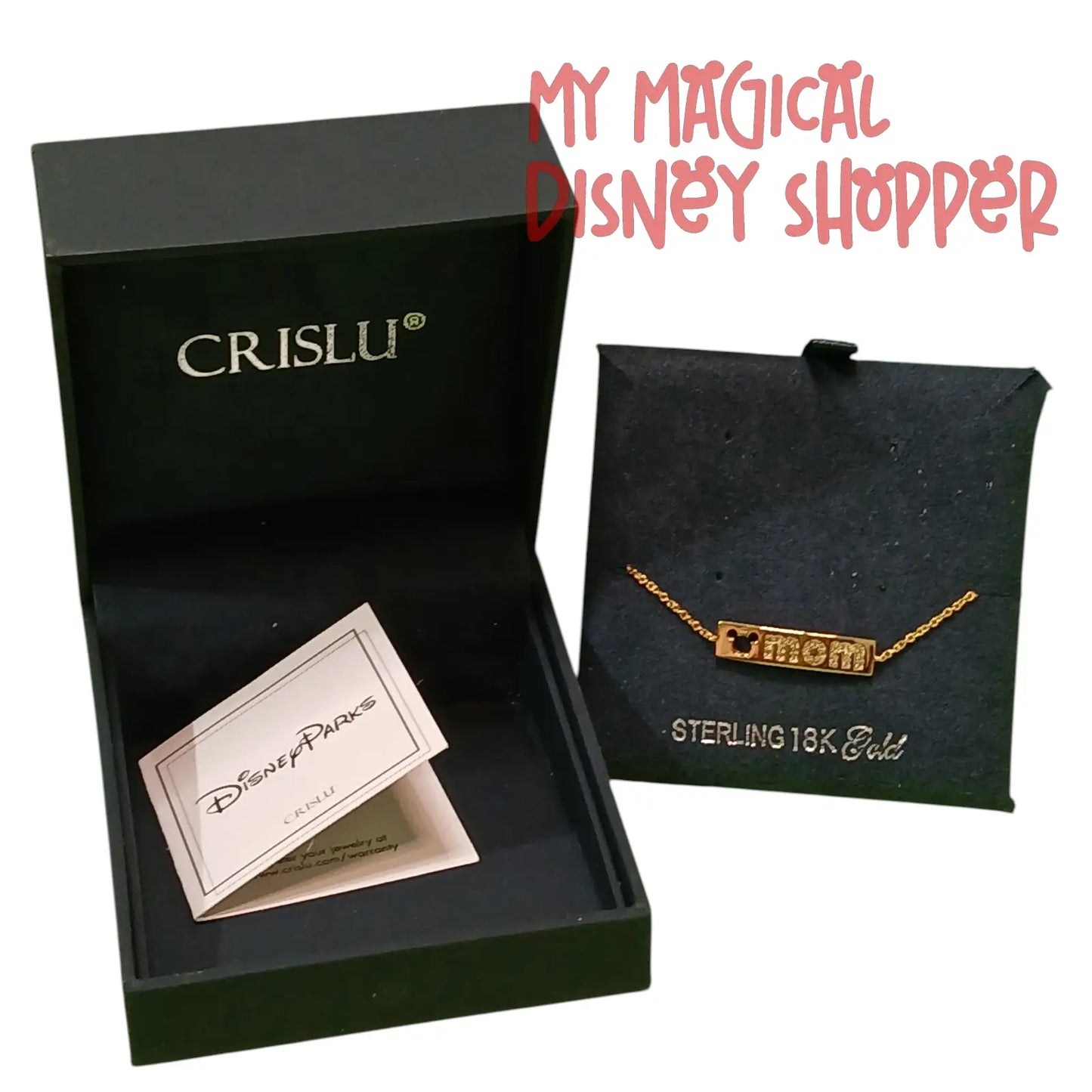 Mickey Mouse "Mom" Bar Necklace by CRISLU