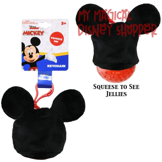Mickey Mouse Plush Squish Stress Ball Bag Clip