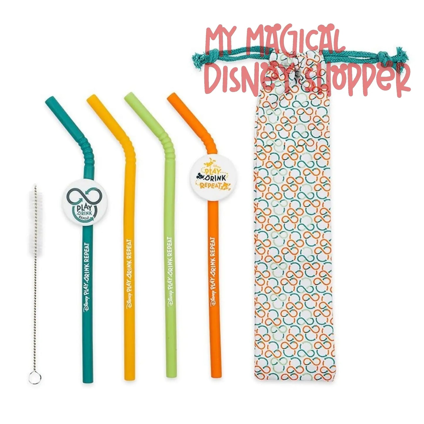 Mickey Mouse Repeatables Reusable Straw Set