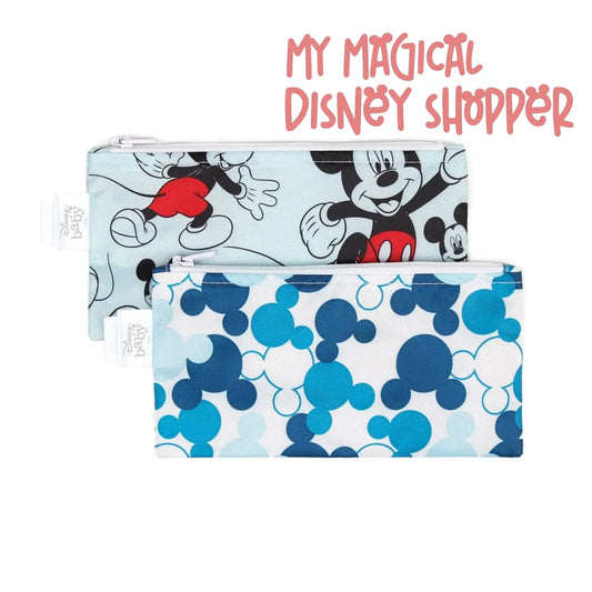 Mickey Mouse Reusable Snack Bag, Small 2-Pack