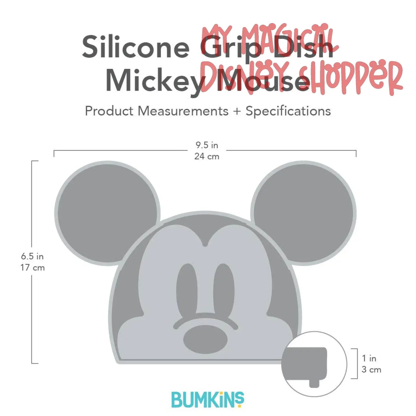 Mickey Mouse Silicone Grip Dish