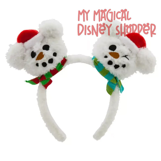 Mickey Mouse Snowman Holiday Ear Headband for Adults