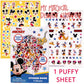 Mickey Mouse Sticker Book with Puffy Stickers 4 Sheets