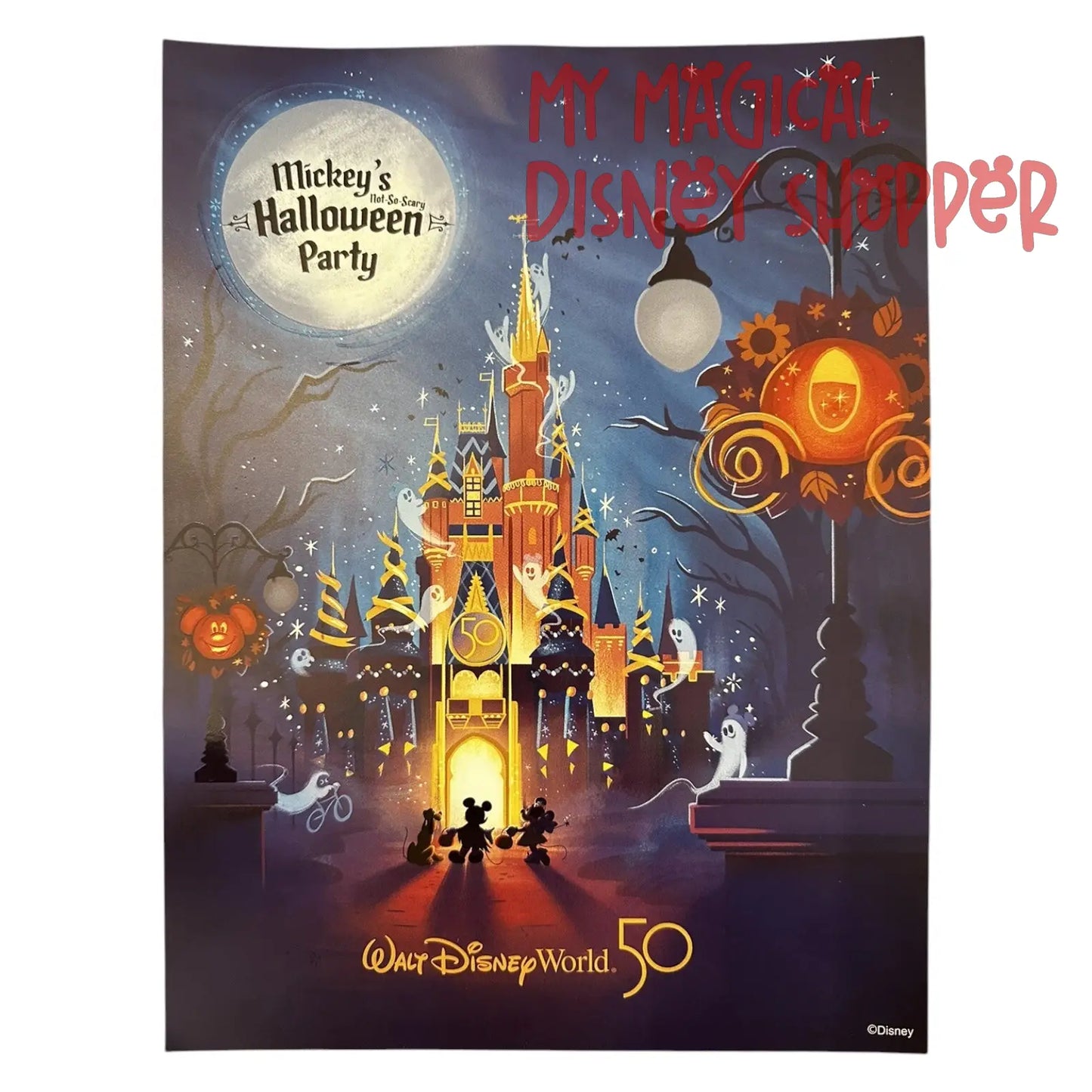 Mickey's Not So Scary Halloween Party 50th Anniversary Poster