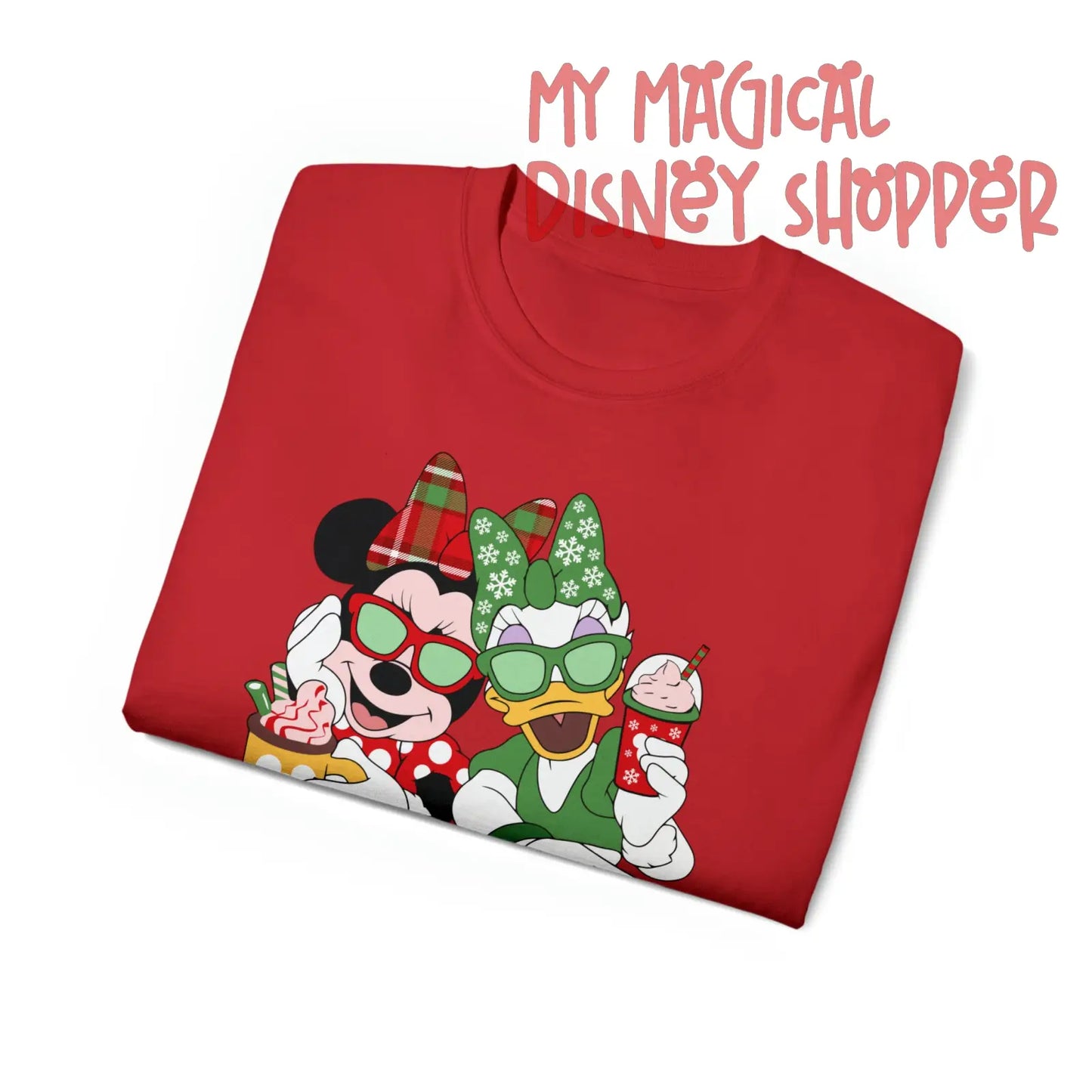 Minnie and Daisy Winter Wonderland Best Friends Unisex Ultra Cotton Tee