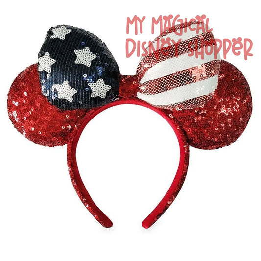 Minnie Mouse Americana USA Ears Headband