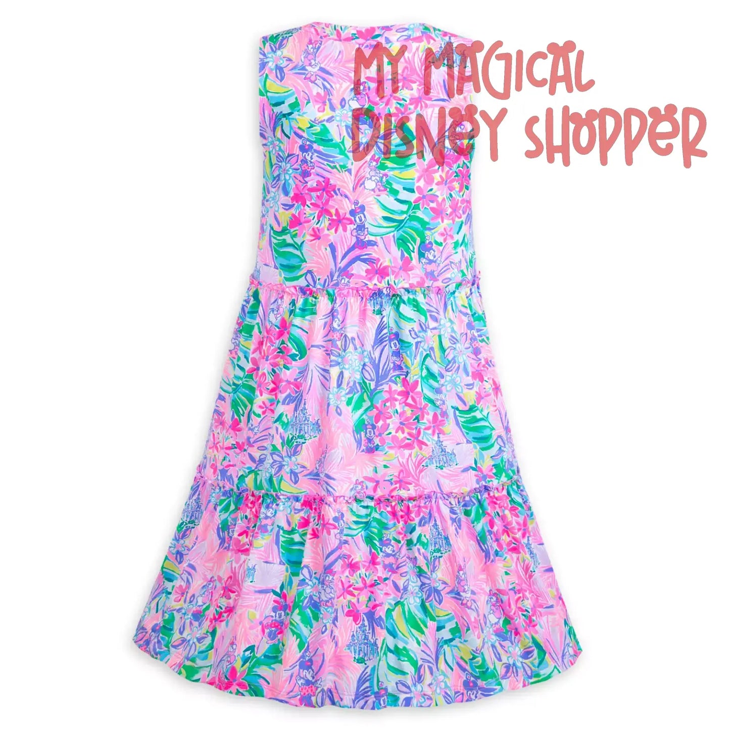 Disney x Lilly Pulitzer Minnie Mouse & Daisy Duck Lorina Dress – Fantasyland Castle 🌸✨ - Adult Small