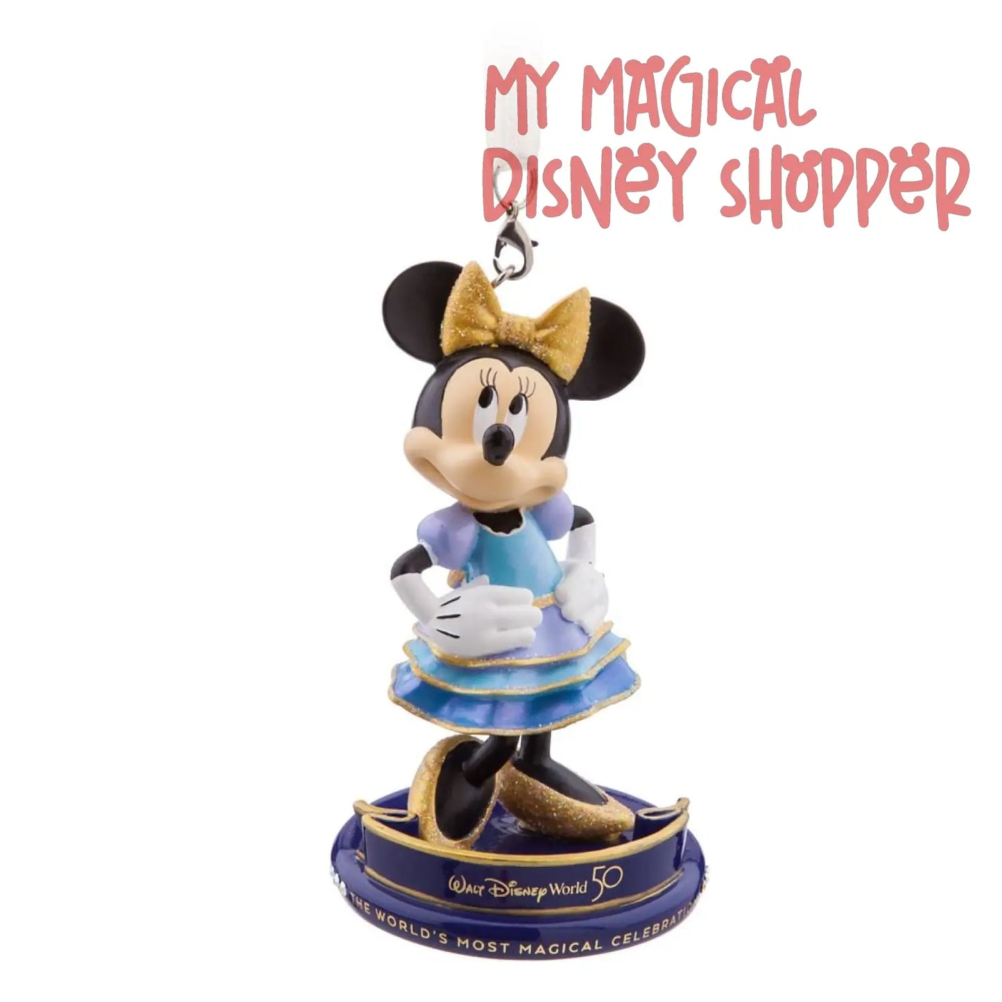Minnie Mouse Disney Figure Ornament - Walt Disney World 50th Celebration