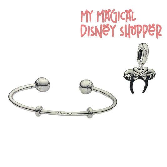 Minnie Mouse Ears Headband Disney100 Charm & Bracelet Pandora Set