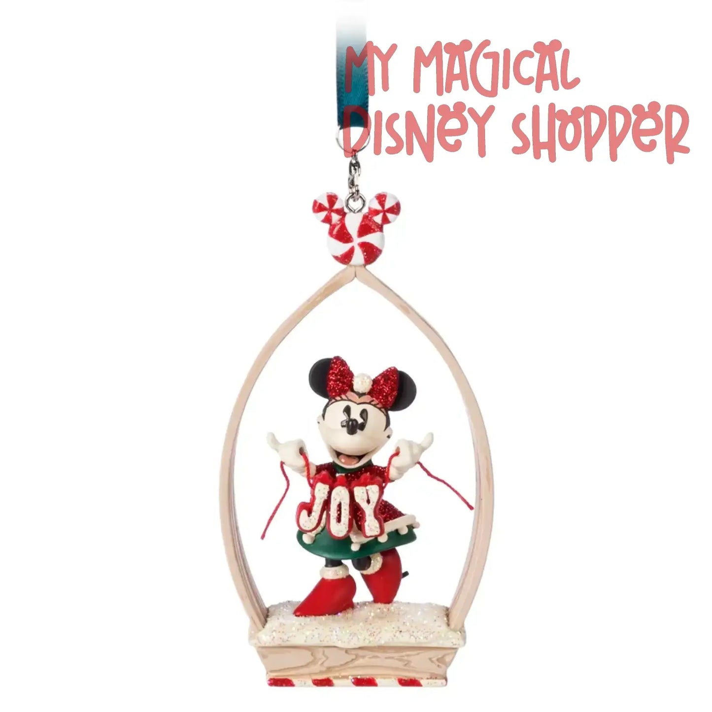 Minnie Mouse Holiday Christmas ''Joy'' Sketchbook Ornament