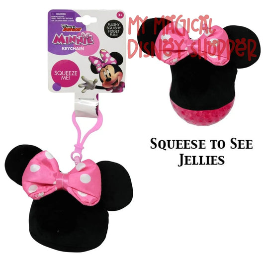 Minnie Mouse Plush Squish Stress Ball Keychain